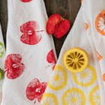 stamp tea towels