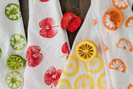 stamp tea towels